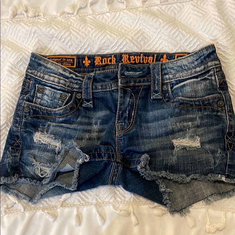 Rock Revival Distressed Denim Shorts